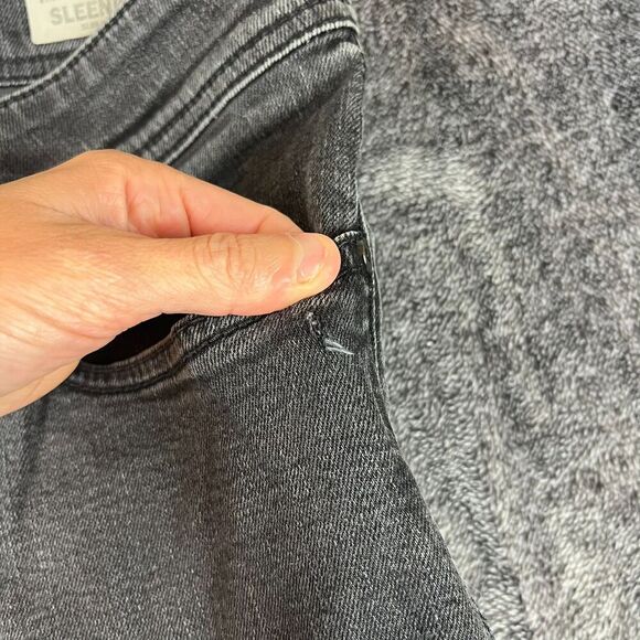 Diesel Sleenker Slim Skinny Black Distressed Button Fly Jeans 33X32(33X30.5) - Picture 3 of 15